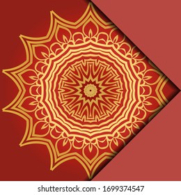 Kartenvorlage mit Mandala-Muster. Für Visitenkarte, Meditationsklasse. Illustration. Vektorillustration
