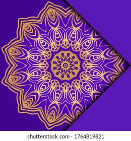 Card Template With Mandala Pattern. For Business Card, Meditation Class. Illustration. Vector