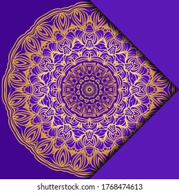 Card Template With Mandala Pattern. For Business Card, Meditation Class. Illustration. Vector