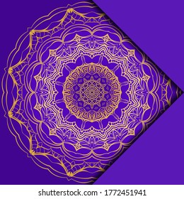 Card Template With Mandala Pattern. For Business Card, Meditation Class. Illustration. Vector