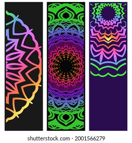 Card template with mandala pattern. Decorative openwork filigree art, lace background for Wedding, Valentine's day greeting cards, Birthday Invit. vector