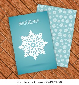 Card template, merry christmas, vector illustration
