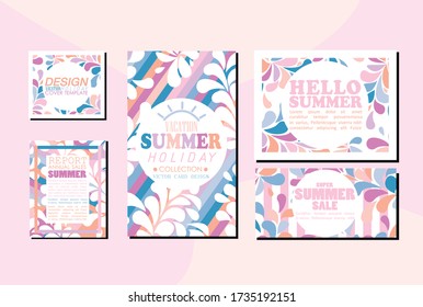 Card template pastel color vector illustration design wallpaper background collection