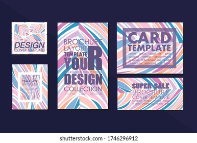 Card template pastel color vector illustration design wallpaper background collection