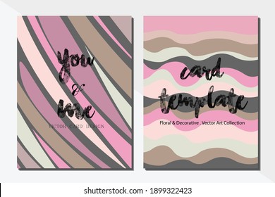 Card template pastel color vector illustration design wallpaper background collection