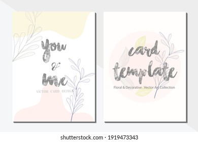 Card template pastel color vector illustration design wallpaper background collection
