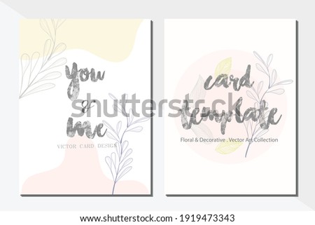 Card template pastel color vector illustration design wallpaper background collection