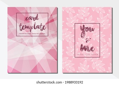 Plantilla de tarjeta color rosa ilustración de vector diseño fondo de fondo de fondo de fondo