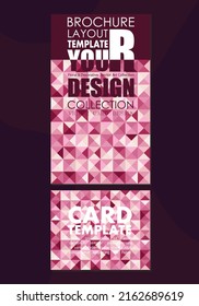 Card template pink color vector illustration design wallpaper background collection