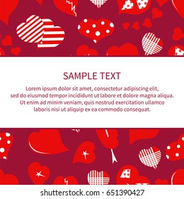 Card template, postcard, poster, invitation, greetings on seamless background with place for text