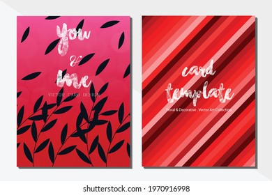 Card template red color vector illustration design wallpaper background collection