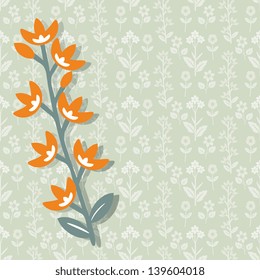 Card template with seamless pattern