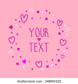Card template for St. Valentine