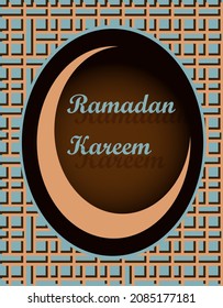 card template with a title "Ramadan Kareem" (which translated from arabic as "generous Ramadan") 