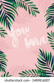 Card template topical vector illustration design