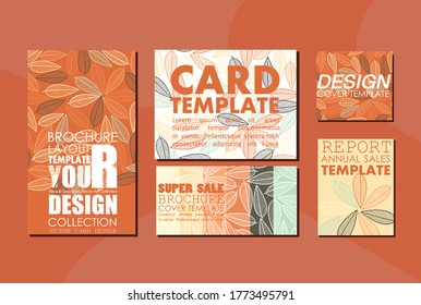 Card template tropical vector illustration design wallpaper background collection