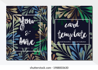 Card template tropical vector illustration design wallpaper background collection