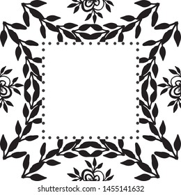 Card template unique, elegant flowers with ornate of frame. Vector