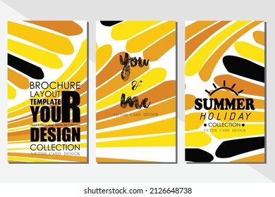 Card template yellow color vector illustration design wallpaper background collection