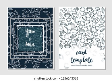 Card templates diamond illustration design