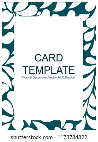 Card templates floral decorative vector blue and white color pattern design illustration
