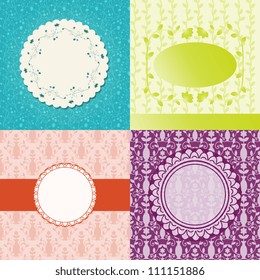 Card templates with seamless background collection