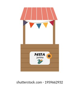 card with a tent for a holiday and a fair. festa junina