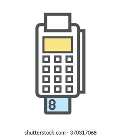 Card Terminal Colored Vector Icon