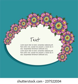 Card for text with Indian colors. vector
