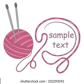 card for text on needlework