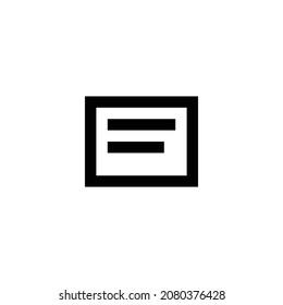 card text pixel perfect icon design. Flat style design isolated on white background. Vector illustration