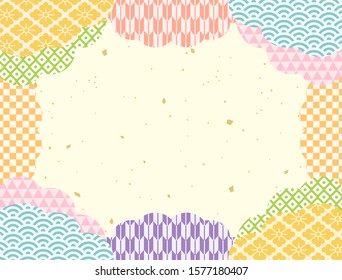 A card that combines Japanese patterns.