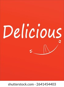Card that says delicious with tongue