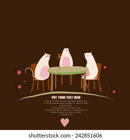 Card with three cartoon mouses
