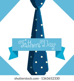 card with tie and ribbon to fathers day