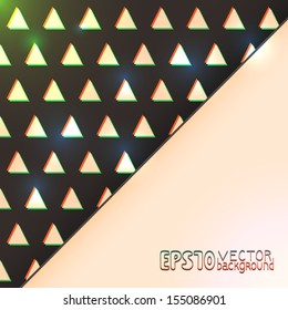 Card with triangles, retro style