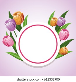card tulip flower decoration template