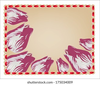 card with tulips