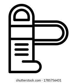 Card turnstile icon. Outline card turnstile vector icon for web design isolated on white background