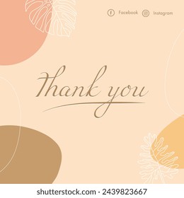 A card with typography design thank you