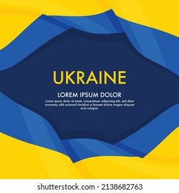Card with ukrainian flag concept background with space for text