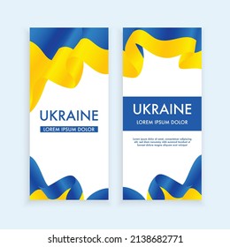 Tarjeta con fondo de concepto de bandera ucraniana con espacio para texto