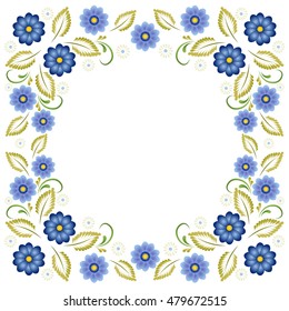 Card with Ukrainian ornament. Vector illustration
