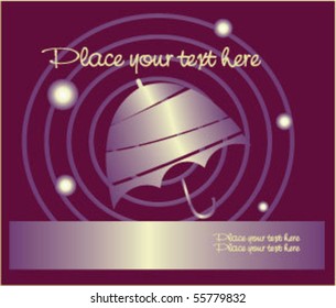 card with umbrella