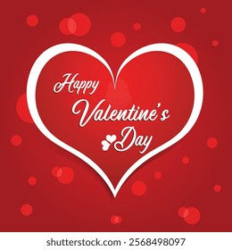 Card of valentine with big red heart