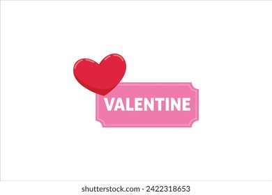 Card Valentine Day Sticker Design