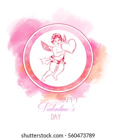 Card with ?upid for Valentine's day. 
