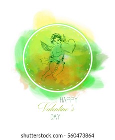 Card with ?upid for Valentine's day. 