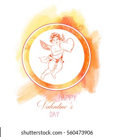 Card with ?upid for Valentine's day. 