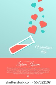 Card for Valentine's Day. Alchemy of Love. Vector. Banner.